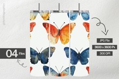 Watercolor Butterflies Digital Papers - 04 Variations Product Image 2