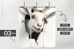 Goat Peeking Digital Papers - 03 Varioations Product Image 1
