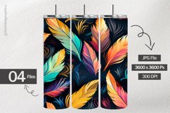 Feather Background Digital Papers - 04 Variations Product Image 2