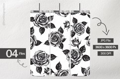 Monochrome Roses Digital Papers - 04 Variations Product Image 1