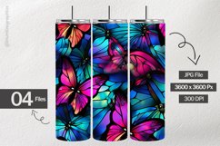 Stained Glass Butterflies Digital Papers - 04 Variations Product Image 2