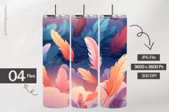 Feather Background Digital Papers - 04 Variations Product Image 2