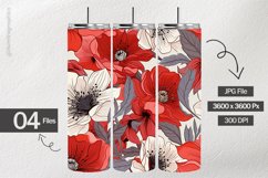 Flowers Fabric Digital Papers - 04 Variations Product Image 2