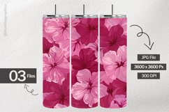 Pink Flower Digital Papers - 03 variations Product Image 2