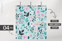 Flower Illustration Digital Papers - 04 Variations Product Image 2