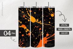 Orange Splatter Digital Papers - 04 Variations Product Image 2