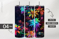 Colored Flowers Digital Papers - 04 Variations Product Image 2