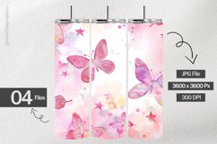 Watercolor Butterflies Digital Papers - 04 Variations Product Image 2