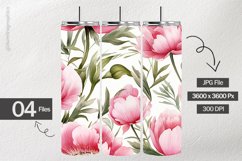 Watercolor Peony Digital Papers - 04 Variations Product Image 2