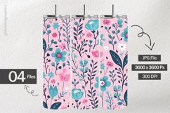 Flower Illustration Digital Papers - 04 Variations Product Image 2