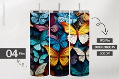 Colorful Butterflies Digital Papers - 04 Variations Product Image 2