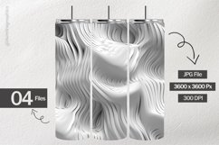White Abstract Wave Digital Papers - 04 Variations Product Image 2
