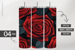 Flat Roses Digital Papers - 04 Variations Product Image 2