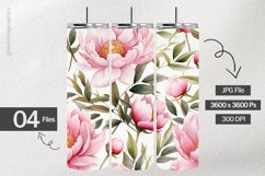 Watercolor Peony Digital Papers - 04 Variations Product Image 2