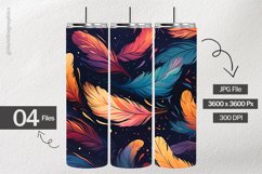 Feather Background Digital Papers - 04 Variations Product Image 2