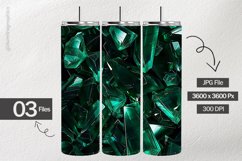 Emerald Glass Digital Papers - 03 variations Product Image 1