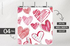 Doodle Hearts Digital Papers - 04 Variations Product Image 2