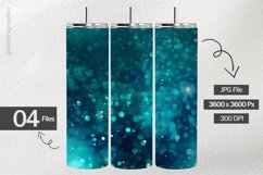 Cyan Bokeh Digital Papers - 04 Variations Product Image 2