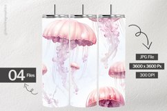 Watercolor Jellyfish Digital Papers - 04 Variations Product Image 2