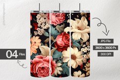 Vintage Flowers Digital Papers - 04 Variations Product Image 2