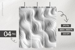 White Abstract Wave Digital Papers - 04 Variations Product Image 2