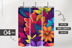 Floral Flowers Digital Papers - 04 Variations Product Image 2