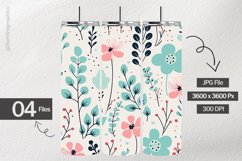 Flower Illustration Digital Papers - 04 Variations Product Image 2