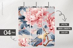 Floral Bird Digital Papers - 04 varitions Product Image 2