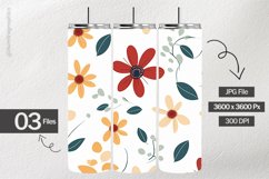 Flat Floral Digital Papers - 03 Variations Product Image 2