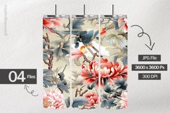 Floral Bird Digital Papers - 04 varitions Product Image 2