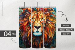 Stained Glass Lion Digital Papers - 04 Variations Product Image 2