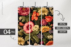 Vintage Flowers Digital Papers - 04 Variations Product Image 2