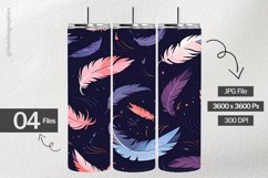 Feather Background Digital Papers - 04 Variations Product Image 2