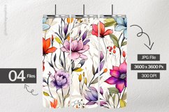 Flowers Background Digital Papers - 04 variations Product Image 2