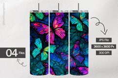 Stained Glass Butterflies Digital Papers - 04 Variations Product Image 2
