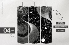 Black and White Swirled Digital Papers - 04 Variations Product Image 2