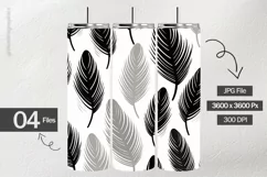 Black Feathers Digital Papers - 04 Variations Product Image 2