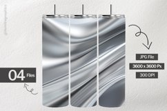 Shiny Silver Digital Papers - 04 Variations Product Image 2