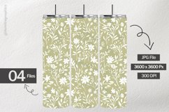 White Flowers Digital Paper - 04 Variations Product Image 2