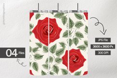 Flat Roses Digital Papers - 04 Variations Product Image 2
