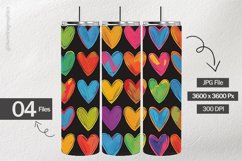 Colorfull Heart Digital Papers - 03 Variations Product Image 2