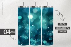 Cyan Bokeh Digital Papers - 04 Variations Product Image 2