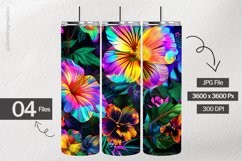 Colored Flowers Digital Papers - 04 Variations Product Image 2