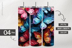 Colorful Butterflies Digital Papers - 04 Variations Product Image 2