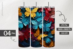 Colorful Butterflies Digital Papers - 04 Variations Product Image 2