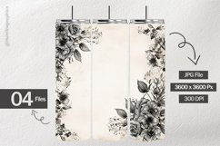 Roses Border Digital Papers - 04 Variations Product Image 2