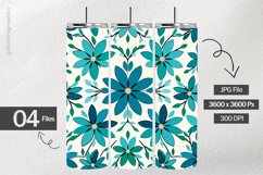 Floral Blue Digital Papers - 04 Variations Product Image 2