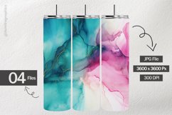 Green Pink Alcohol Ink Digital Papers - 04 Variations Product Image 2