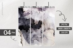 Black White Alcohol Ink Digital Papers - 04 Variations Product Image 2