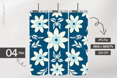 Floral Blue Digital Papers - 04 Variations Product Image 2